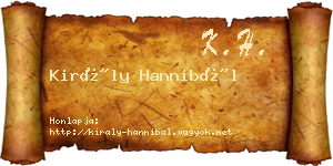 Király Hannibál névjegykártya